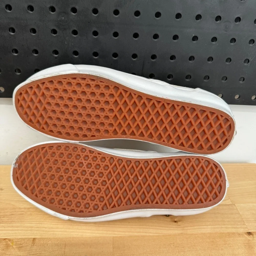 Vans OG Classic Slip-On LX Acid Wash Tan White Sneakers Mens 8 Womens 9.5 507452
